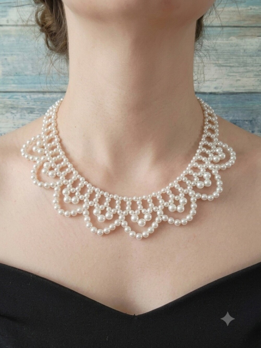 Elegant Chocker White Pearl  Necklace - Picture 8 of 8